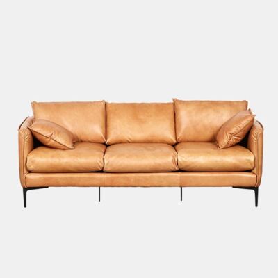 Kiley Three Seater Sofa, Cow Leather - 216cm