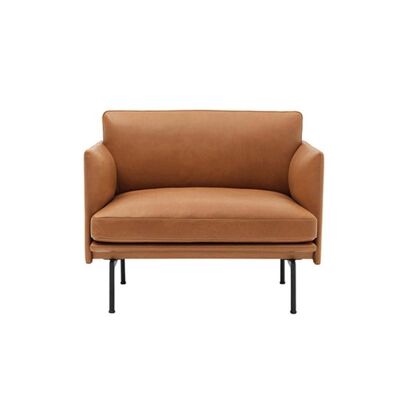 H81 Hamilton Two Seater Sofa, Italian Genuine Leather - Armchair