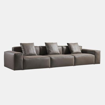 Alcide Three Seater Sofa - Brown - 277cm