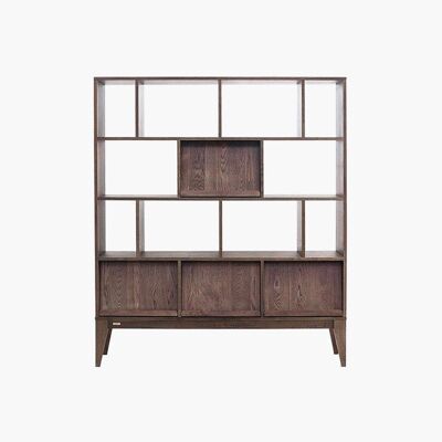 Salem Shelving Unit, Bookcase, Ash - Rosewood - 75cm - 143cm