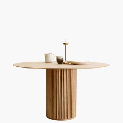 Ivar Round Dining Table, Oak - 80cm