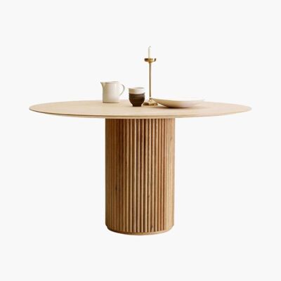 Ivar Round Dining Table, Oak - 90cm