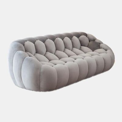 Kahlo Three Seater Sofa, Velvet - Black - Three Seater