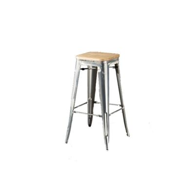 Xavier Pauchard Style Tolix Barstool - Sliver