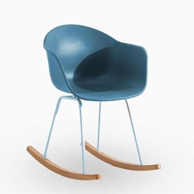Eames Style Rocking chair, Blue