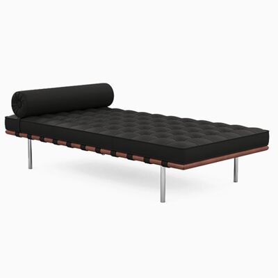 Barcelona Daybed, Black Leather - PU Leather