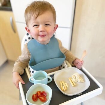 Ana baby Lot de 2 assiettes à ventouses en silicone pour bébés et tout-petits, sans BPA, passe au lave-vaisselle, au micro-ondes et au congélateur. (AB-S101) 5