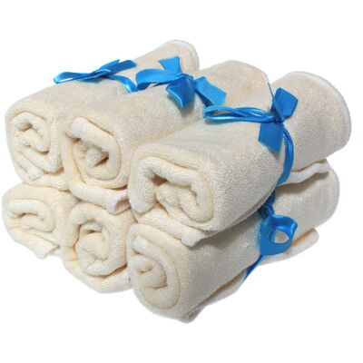 Paños de baño de bambú premium para bebés (paquete de 6), ultrasuaves y 100 % naturales, lavables a máquina, set de regalo (BWC01)