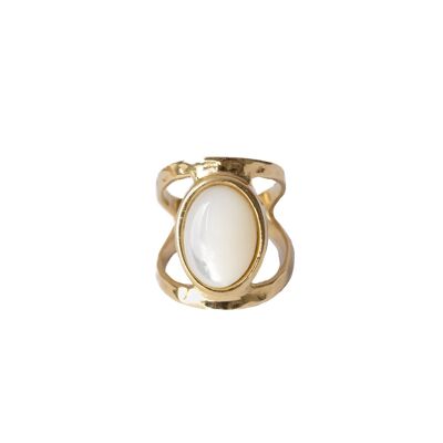 Large Peace ring - Mother-of-pearl