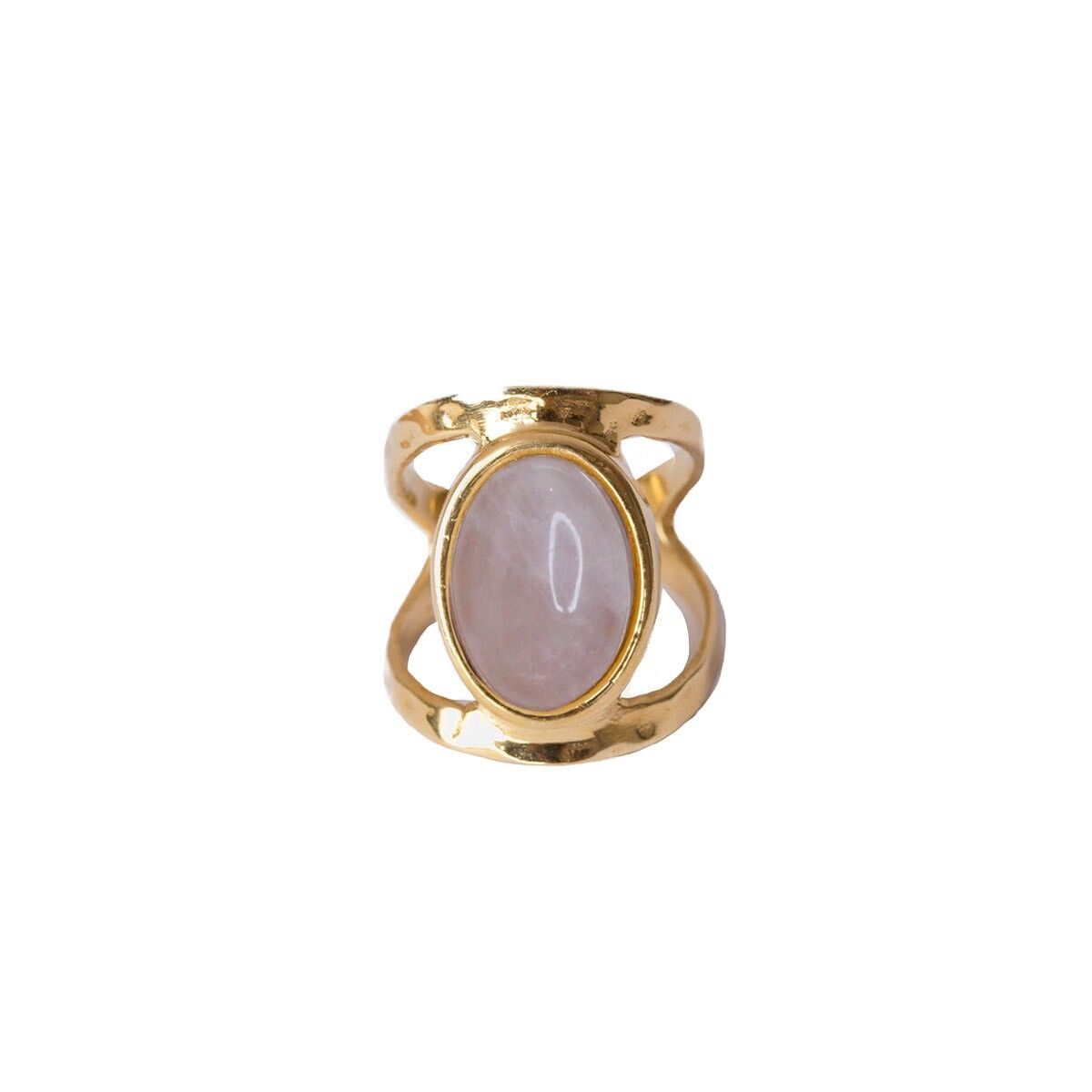 Grande anello della pace - quarzo rosa