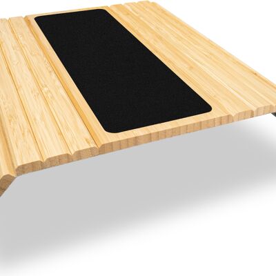 Bamboo Sofa Tray - Natural with anti slip pad