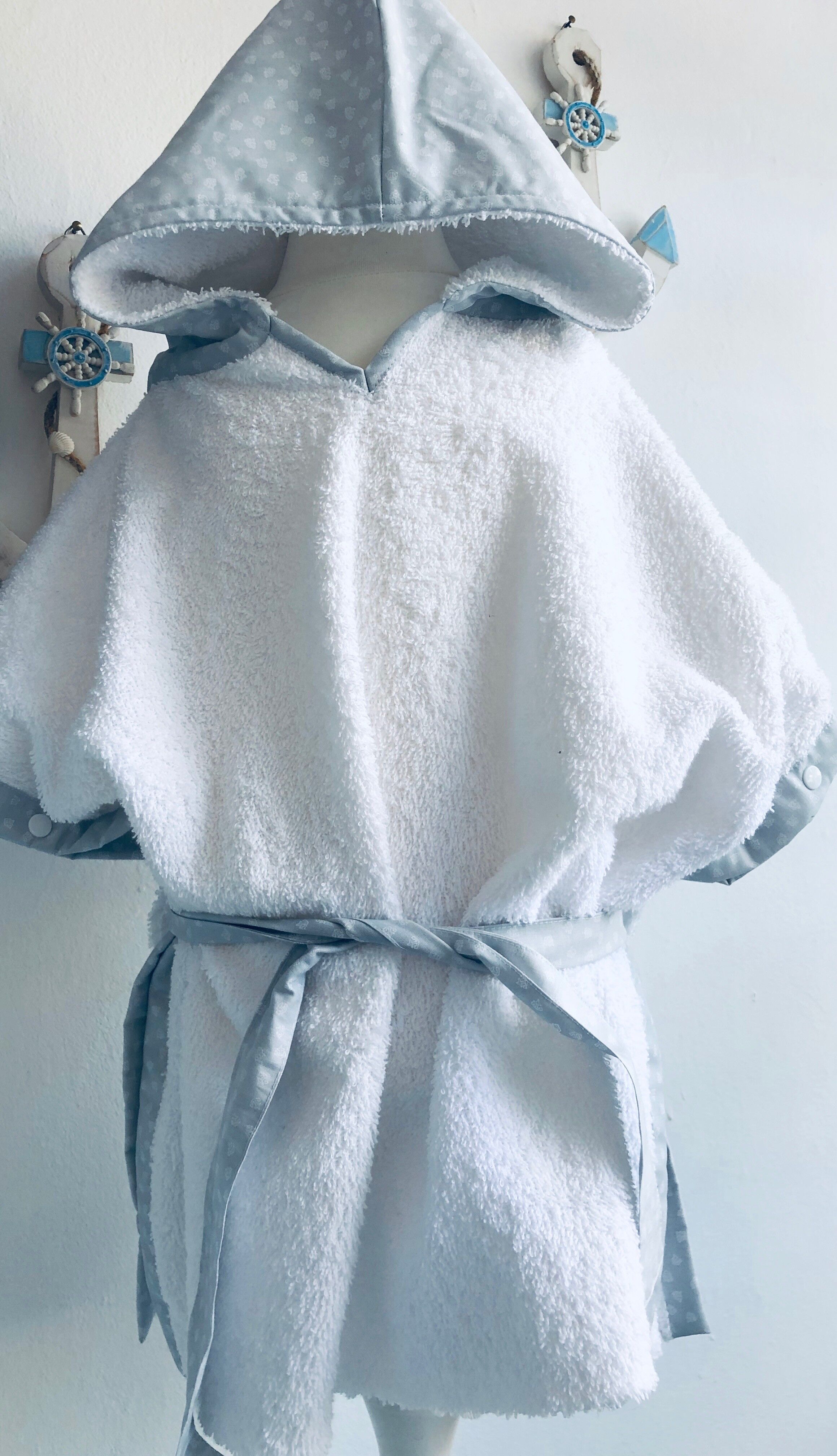 Poncho da bagno per bambini in morbida spugna di cotone