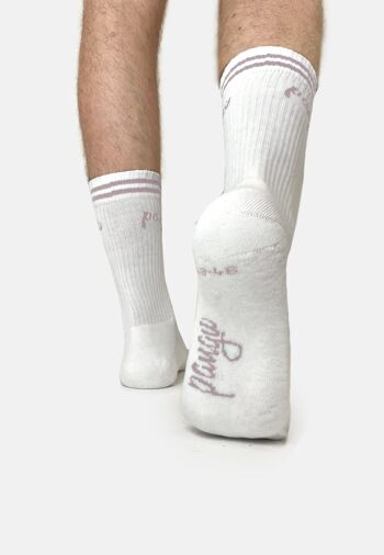 Chaussettes rétro classiques pangu coton bio - blanc - 3 paires 6