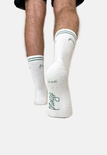 Chaussettes rétro classiques pangu coton bio - menthe - 3 paires 10