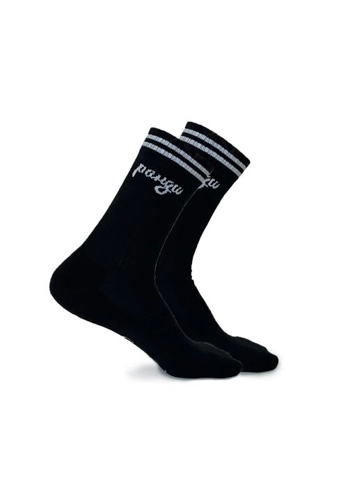 Classic pangu Retro Socken Bio-Baumwolle - Black - 2 Paar