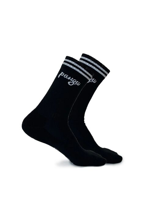 Classic pangu Retro Socken Bio-Baumwolle - Black - 3 Paar