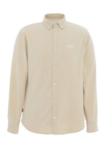 EXCLUSIVE PANGU Cord Shirt - Coton Épais - Sable 1