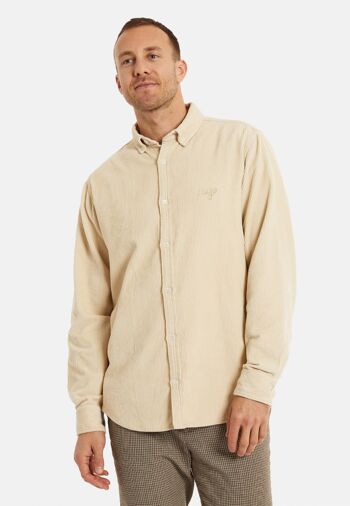 EXCLUSIVE PANGU Cord Shirt - Coton Épais - Sable 10