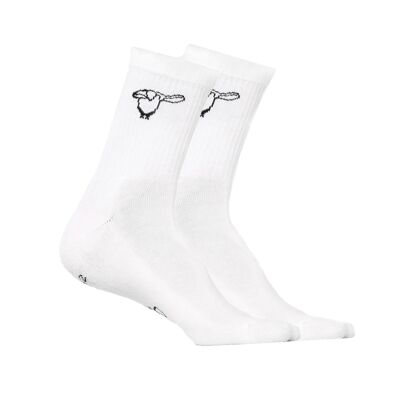 Salute Pinguin Socken Bio-Baumwolle - White - 1 Paar