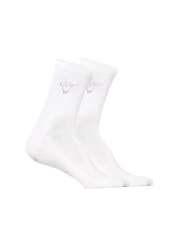 Salute Penguin Chaussettes Coton Bio - Lavande - 1 paire 1