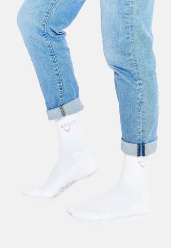 Salute Penguin Chaussettes Coton Bio - Lavande - 1 paire 2