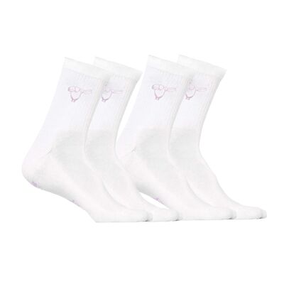 Salute Pinguin Socken Bio-Baumwolle - Lavender - 2 Paar