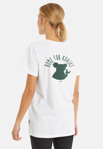 T-Shirt Koala Charity - PANGU x HOME FOR KOALAS - Blanc/Vert (Avec Backprint) 3