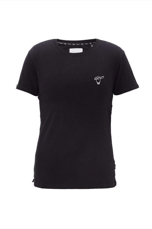 Outline Salute Pinguin T-Shirt Bio-Baumwolle - Black