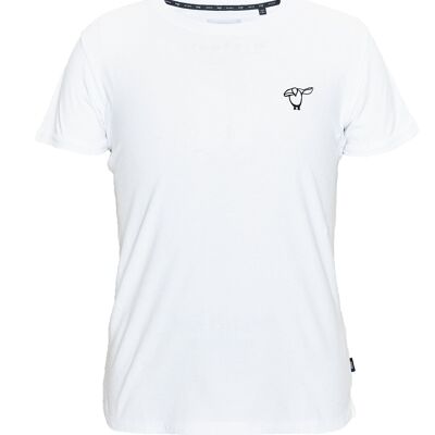 Outline Salute Pinguin T-Shirt Bio-Baumwolle - White