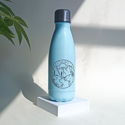 Isolierflasche "Little Mountain" pastellblau