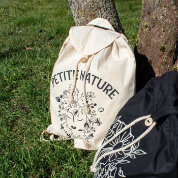 Sac à dos "Petite nature" en coton organique 1