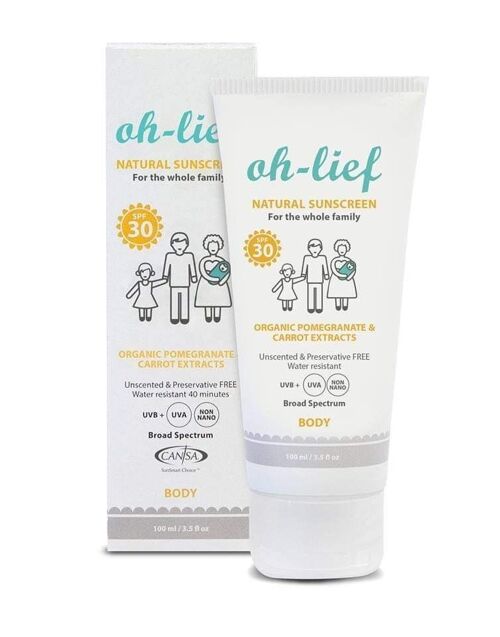 Oh-Lief Natural Body Sunscreen 100ml