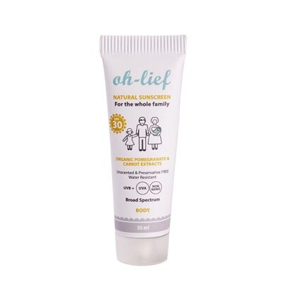Oh-Lief Natural Body Sunscreen 30ml
