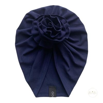 Turban bleu marine L 5/8ans