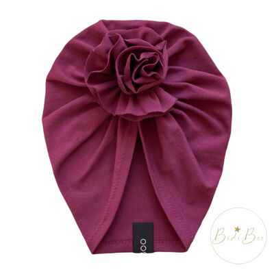 Turban violet L 5/8ans