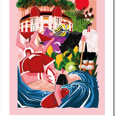 Affiche Melting Pot Landais - Affiche 30x40 cm