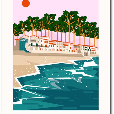 Affiche La centrale Hossegor - Affiche 50x70 cm