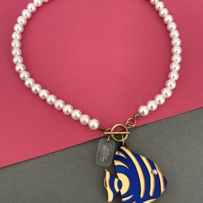 COLLANA DI PERLE DI PESCE CORALLO