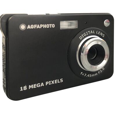 AGFA PHOTO Realishot DC5100 - Cámara Digital Compacta (18 MP, LCD 2.7'', Zoom Digital 8x, Batería de Litio) Negra