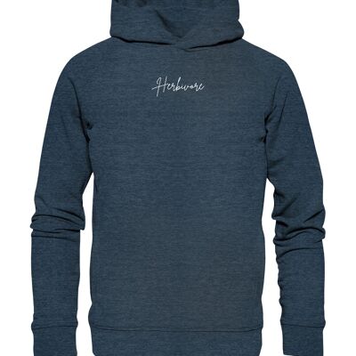 Organic Hoodie Herbivore - Blau melliert