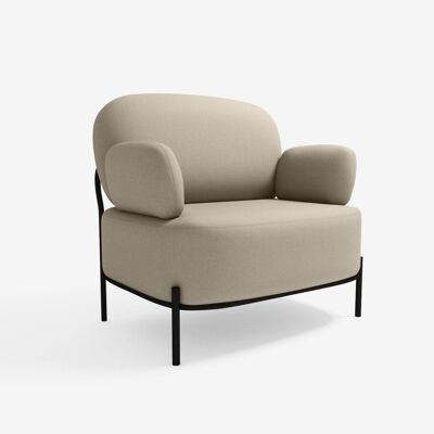 Fauteuil Sienna en tissu beige