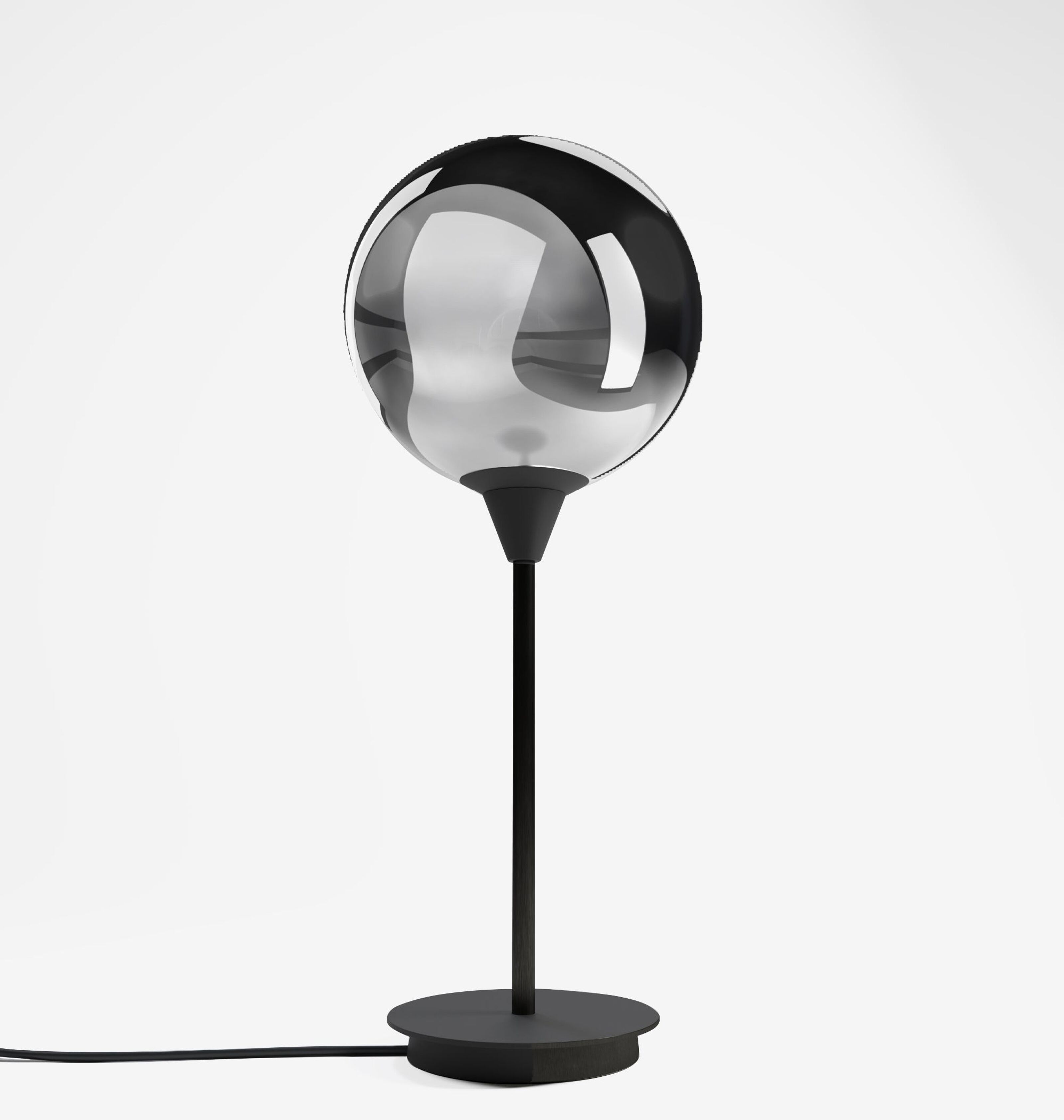 Buy wholesale Design table lamp, black metal and smoked glass, Noto