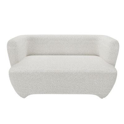 Ecru-Sofa aus lockiger Wolle