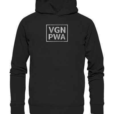 Organic Hoodie VGN PWA silbergrau