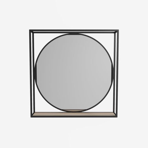 Miroir Altamura en métal noir
