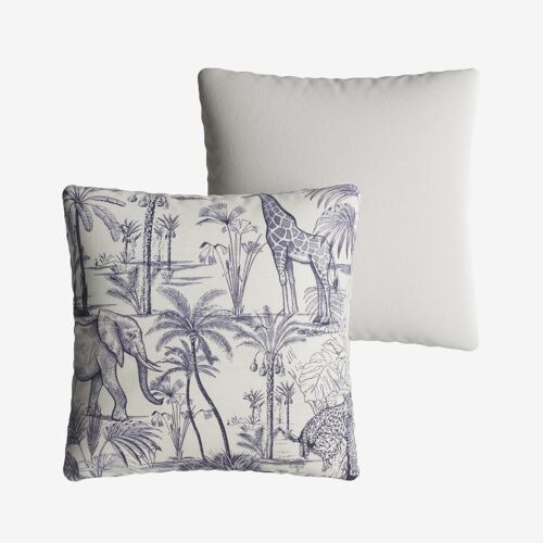 Coussin carré à  motif Jungle, déhoussable