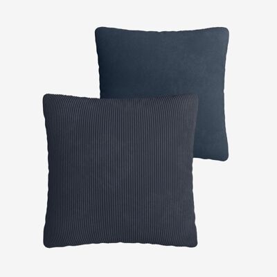 Coussin Viktoria en velours Bleu Foncé