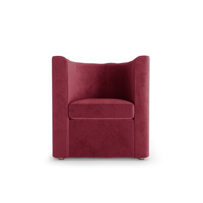 Vintage armchair in burgundy velvet