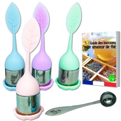 Box of 4 tea balls and measuring spoon - Free ebook