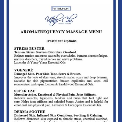 AromaFrequency Massage Products For Therapists